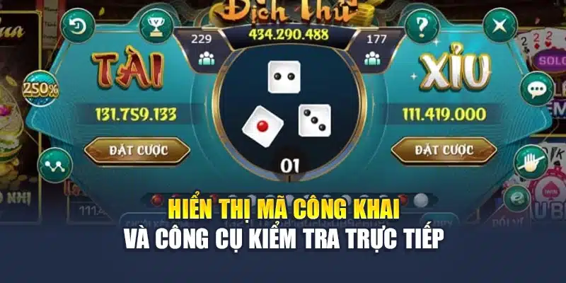Hiển thị mã công khai và công cụ kiểm tra trực tiếp
