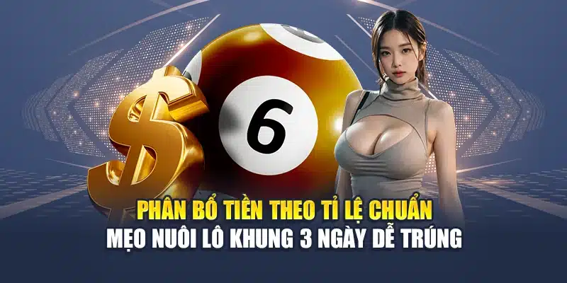 Phân bổ tiền theo tỉ lệ chuẩn mẹo nuôi lô khung 3 ngày dễ trúng